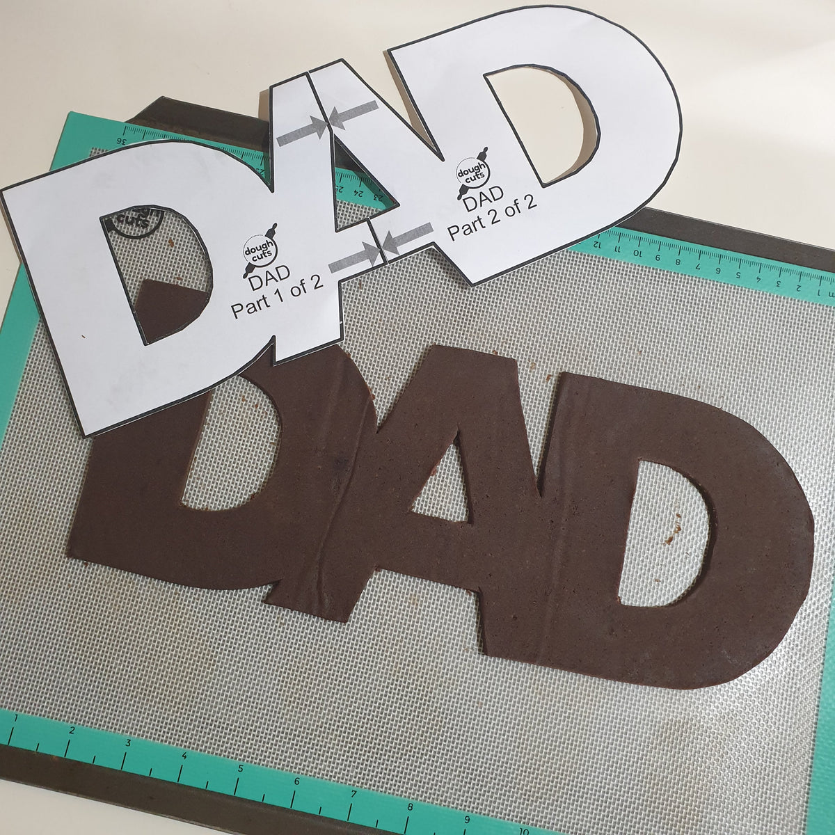 PRINT AT HOME - DAD 13&quot; Wide Cookie Cake Template