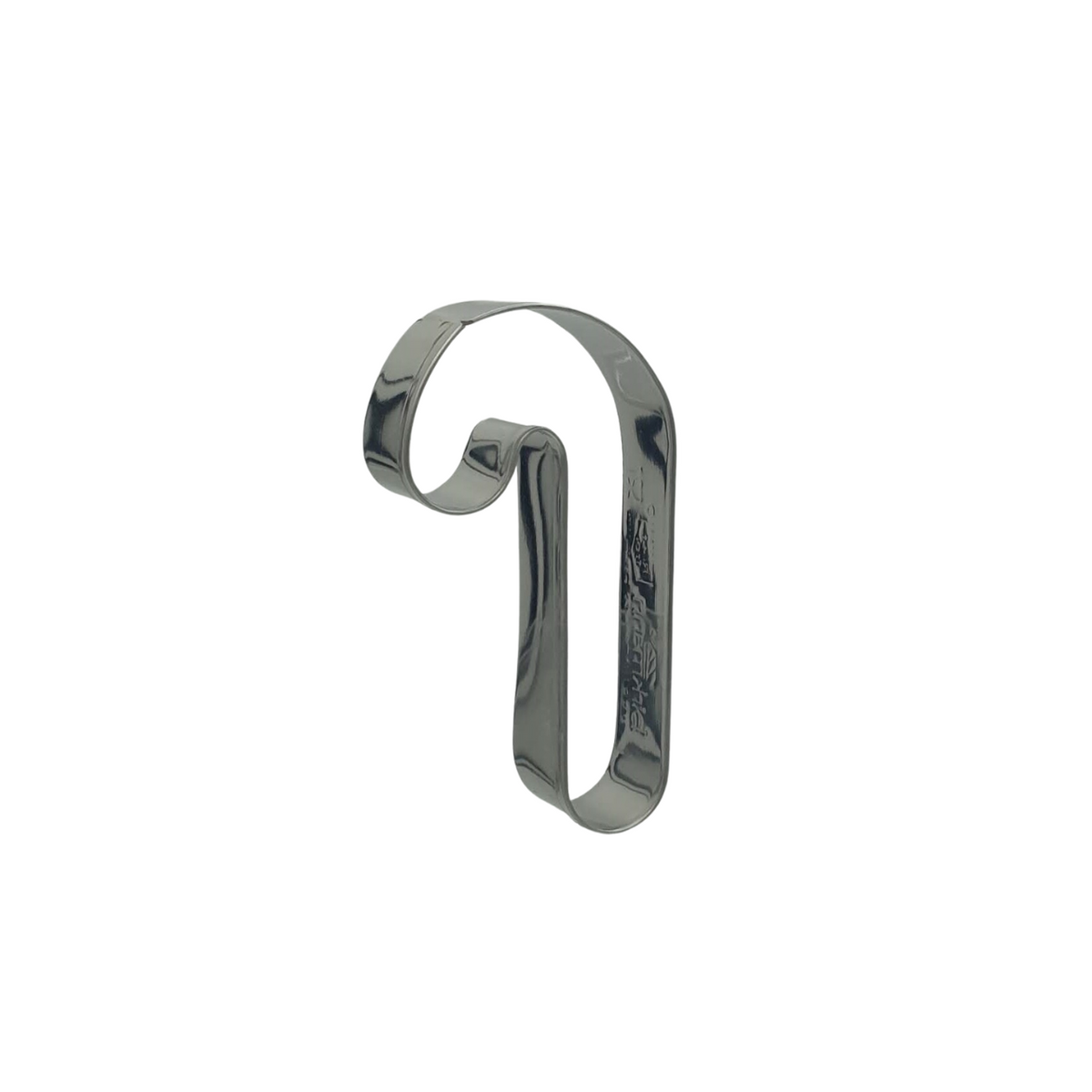 Candy Cane 7cm Cookie Cutter Stainless Steel Side View