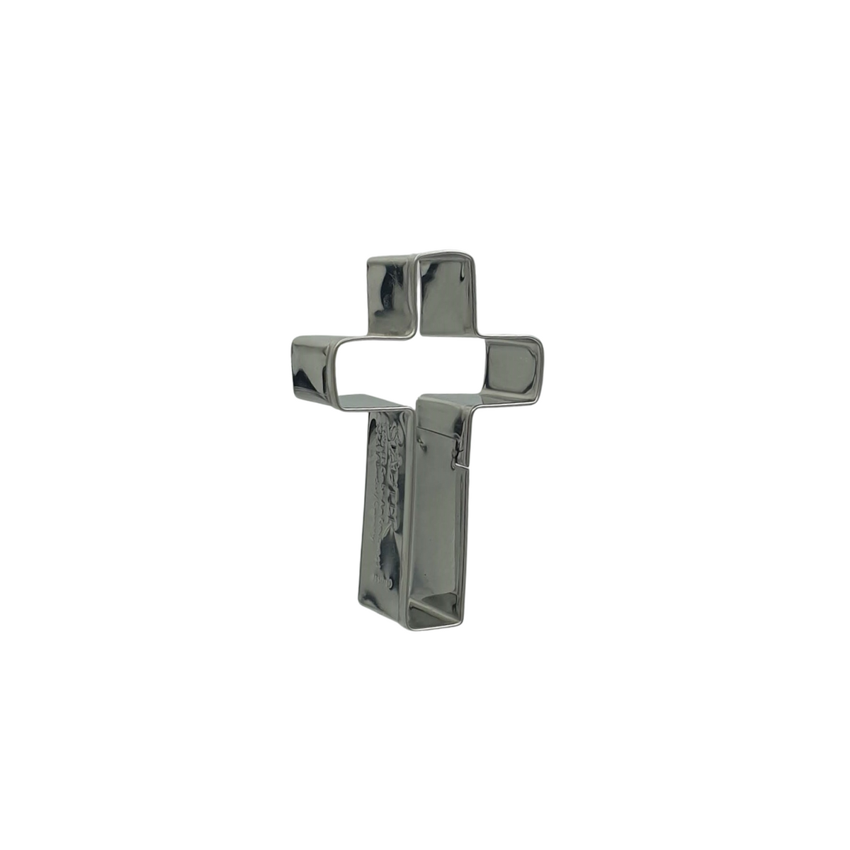 Crucifix 7cm Cookie Cutter Stainless Steel Side View