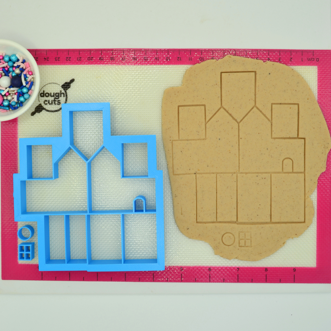 3D Mini Two Storey Gingbread House Cookie Cutter