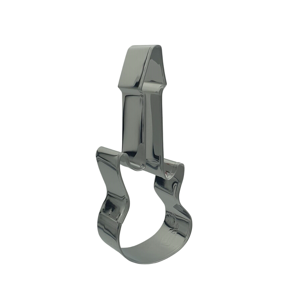 Electric Guitar 10cm Cookie Cutter Stainless Steel Side View