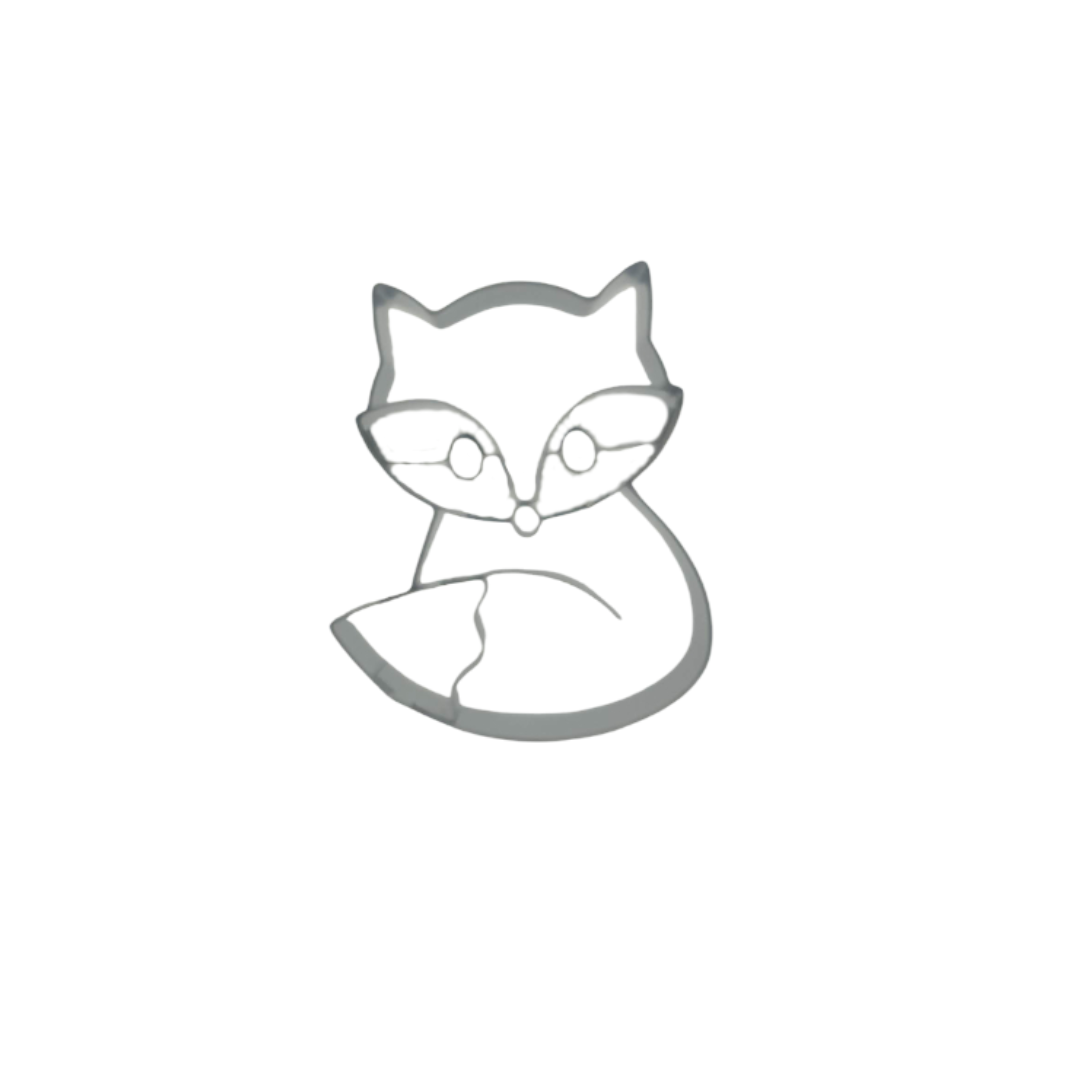 Fox with Internal Details 7cm Cookie Cutter