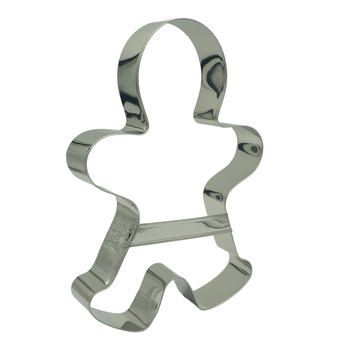 Gingerbread Man 21cm Cookie Cutter Stainless Steel Side View
