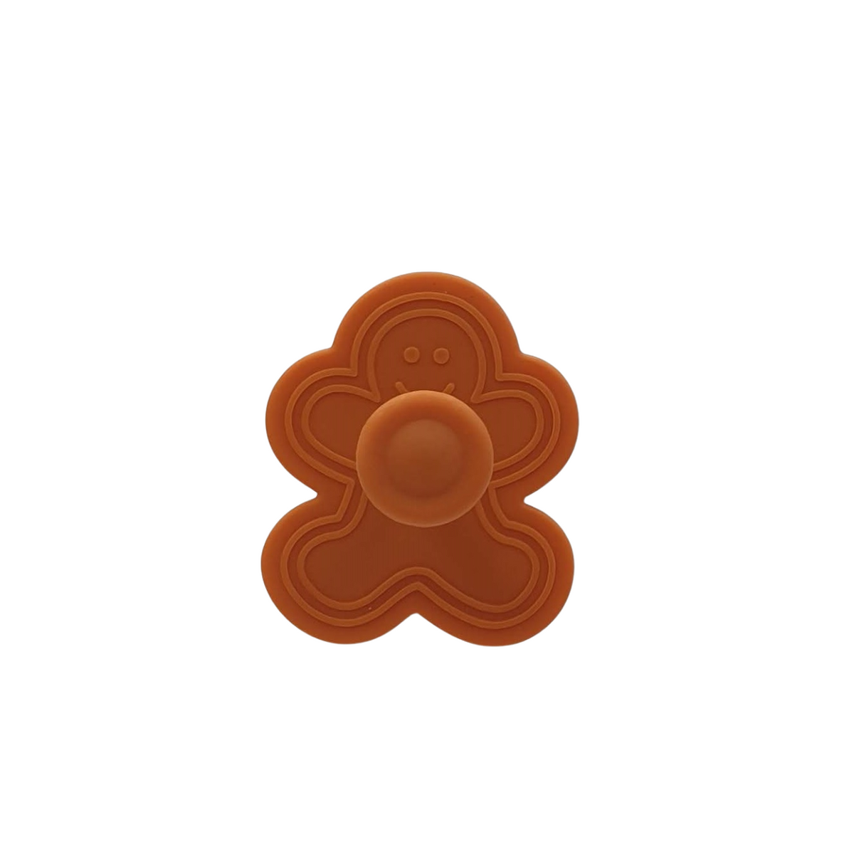 Gingerbread Man 5cm Plastic Cookie Cutter &amp; Stamp Side View