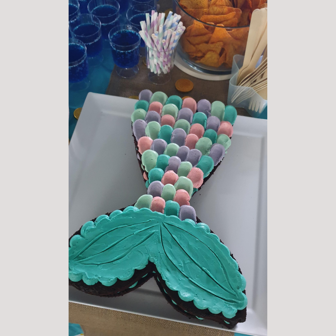 PRINT AT HOME - Mermaid Tail Cookie Cake Template 15&quot; Tall