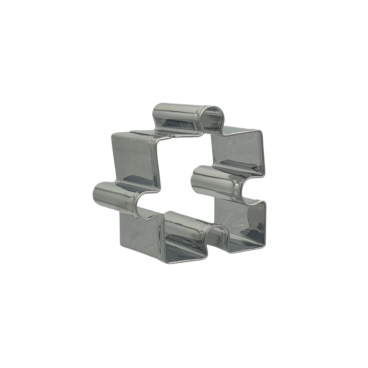 Mini Puzzle Piece 4cm Cookie Cutter Stainless Steel Side View