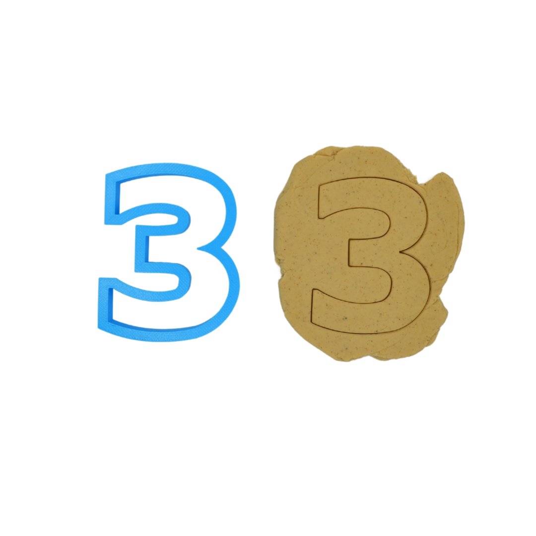 Number 3 8cm Cookie Cutter