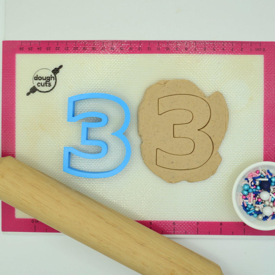 Number 3 8cm Cookie Cutter