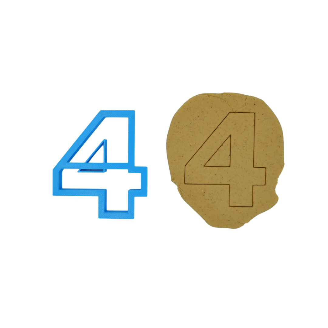 Number 4 8cm Cookie Cutter