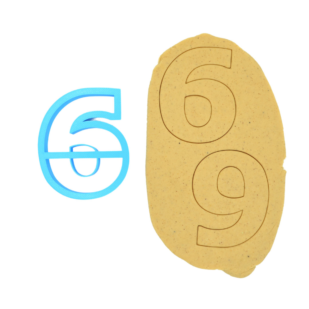 Number 6 or 9 8cm Cookie Cutter