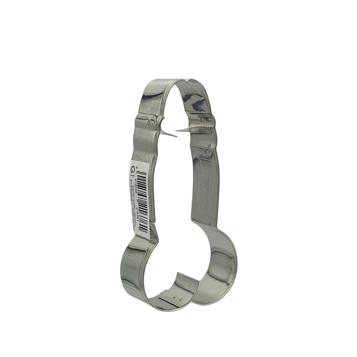 Penis 9.5cm Cookie Cutter Stainless Steel Side View