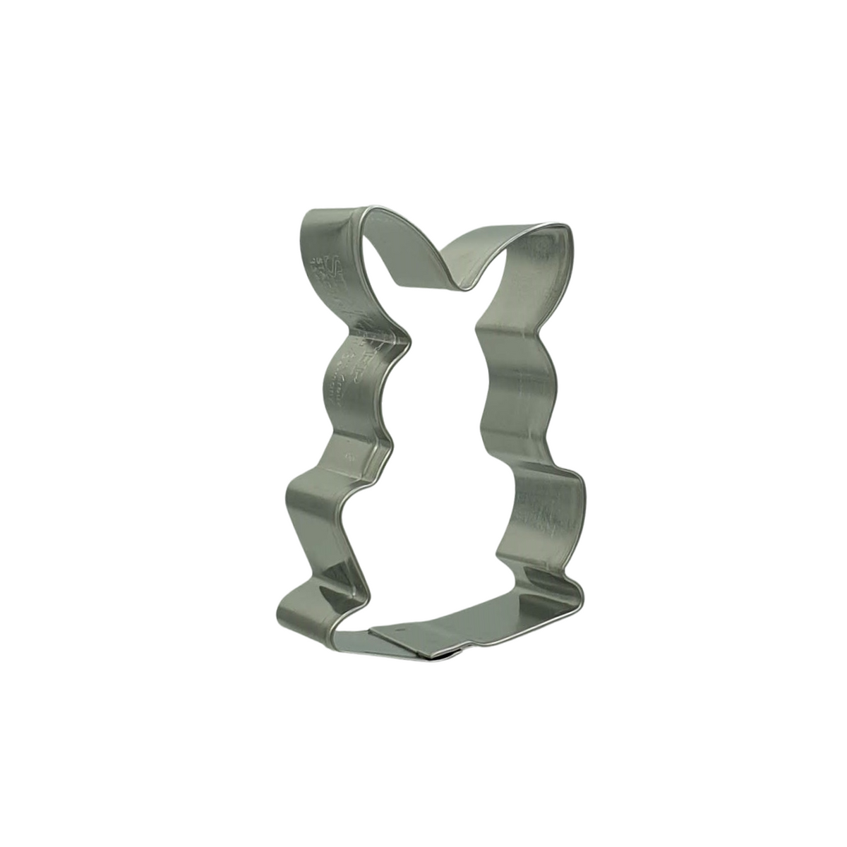 Rabbit Sitting 6.5cm Cookie Cutter Stainless Steel Side View