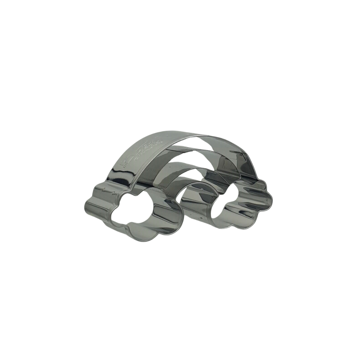 Rainbow 7cm Cookie Cutter Stainless Steel Side View