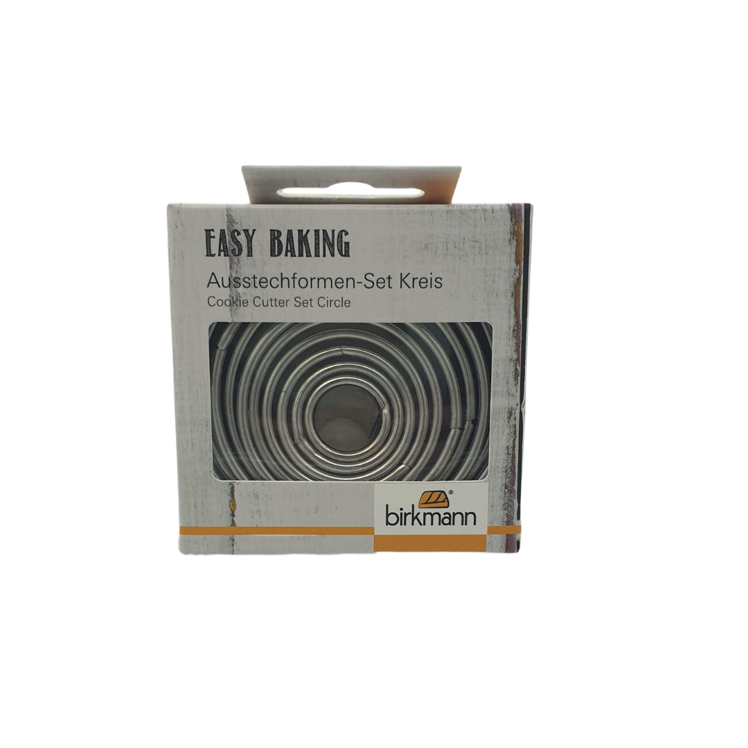 Set of 10 Round Cookie Cutters 1.5cm - 7cm