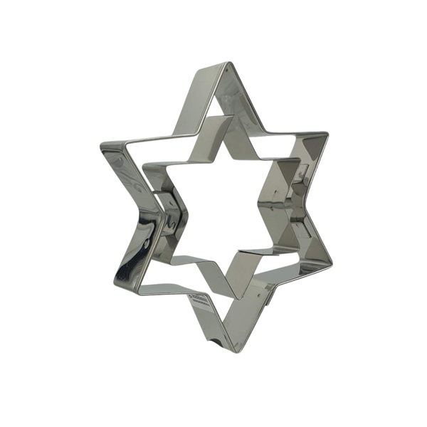 Star with Star Embossed Inner 9.5cm Cookie Cutter Stainless Steel ...