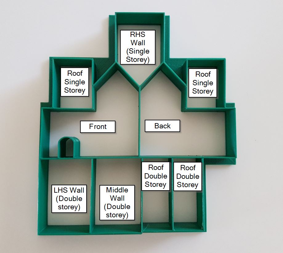 3D Mini Two Storey Gingbread House Cookie Cutter