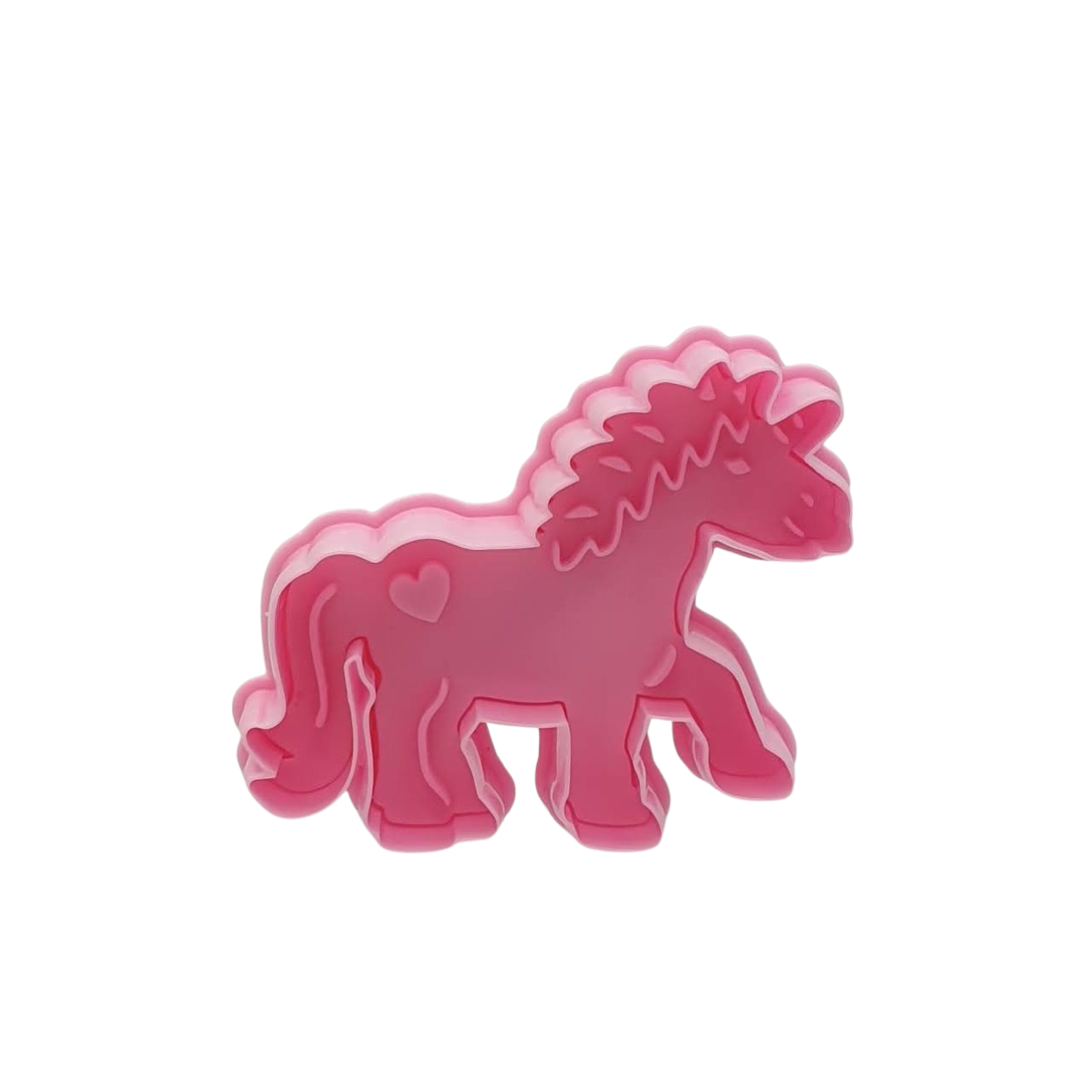 Unicorn Plastic Embossed 6.5cm Cutter & Stamp
