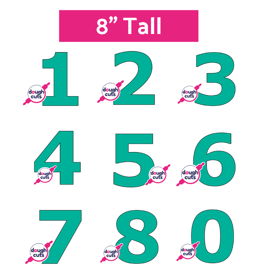 PRINT AT HOME - Number Cookie Cake Templates Individual - 8&quot; tall