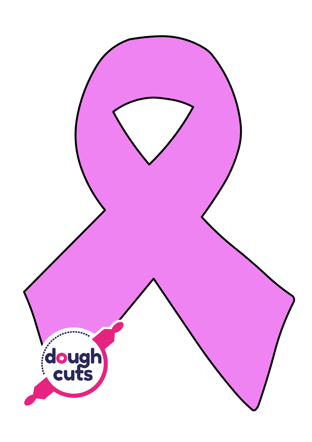 PRINT AT HOME - Awareness Ribbon Cookie Cake Template 14&quot; Tall