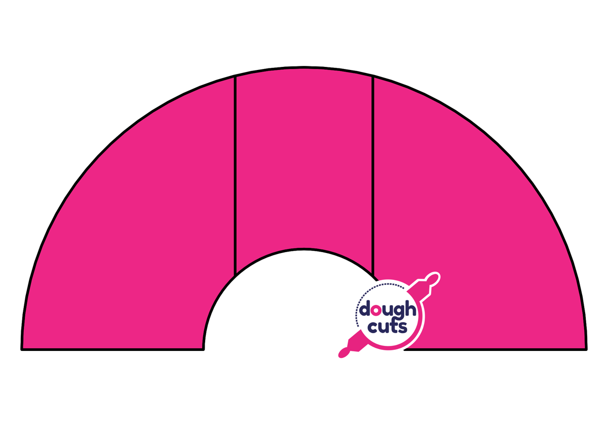 PRINT AT HOME - Rainbow Cookie Cake Template 15.4&quot; wide