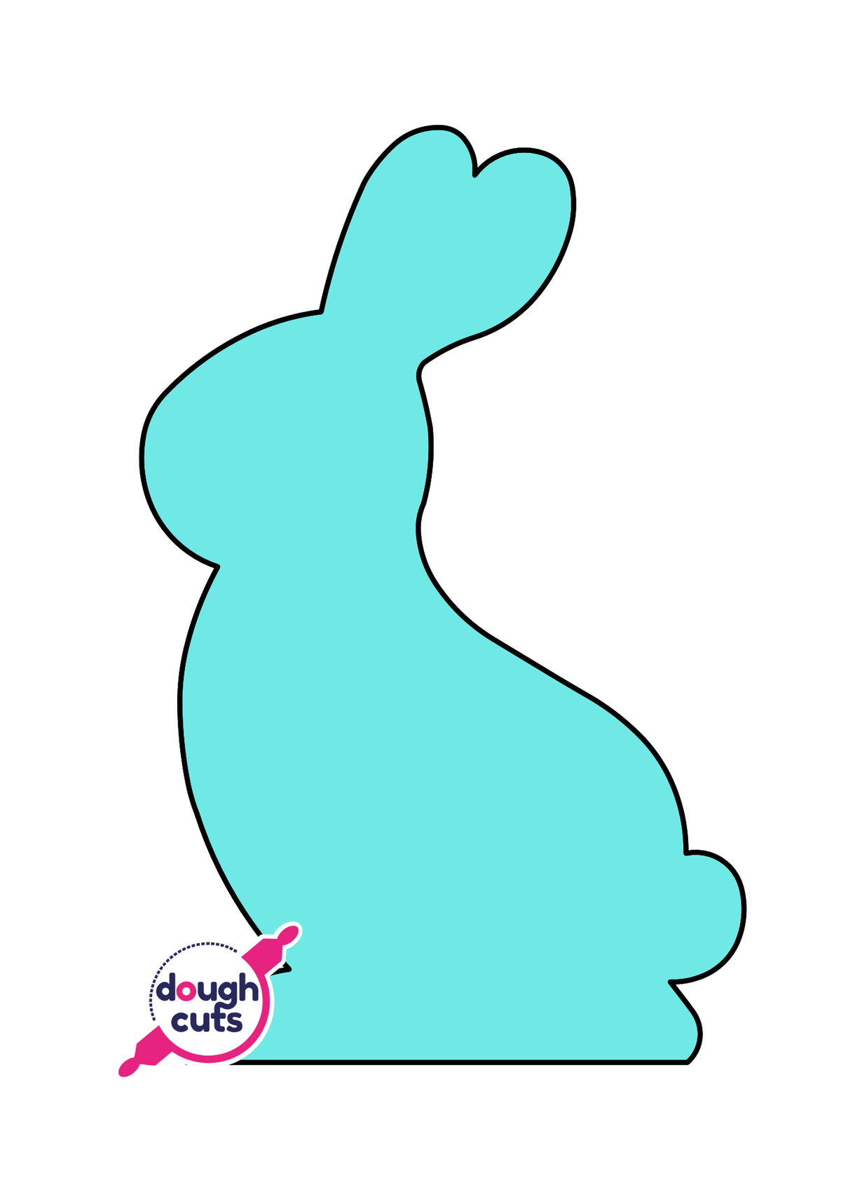 PRINT AT HOME - Bunny Side Cookie Cake Template 13&quot; Tall