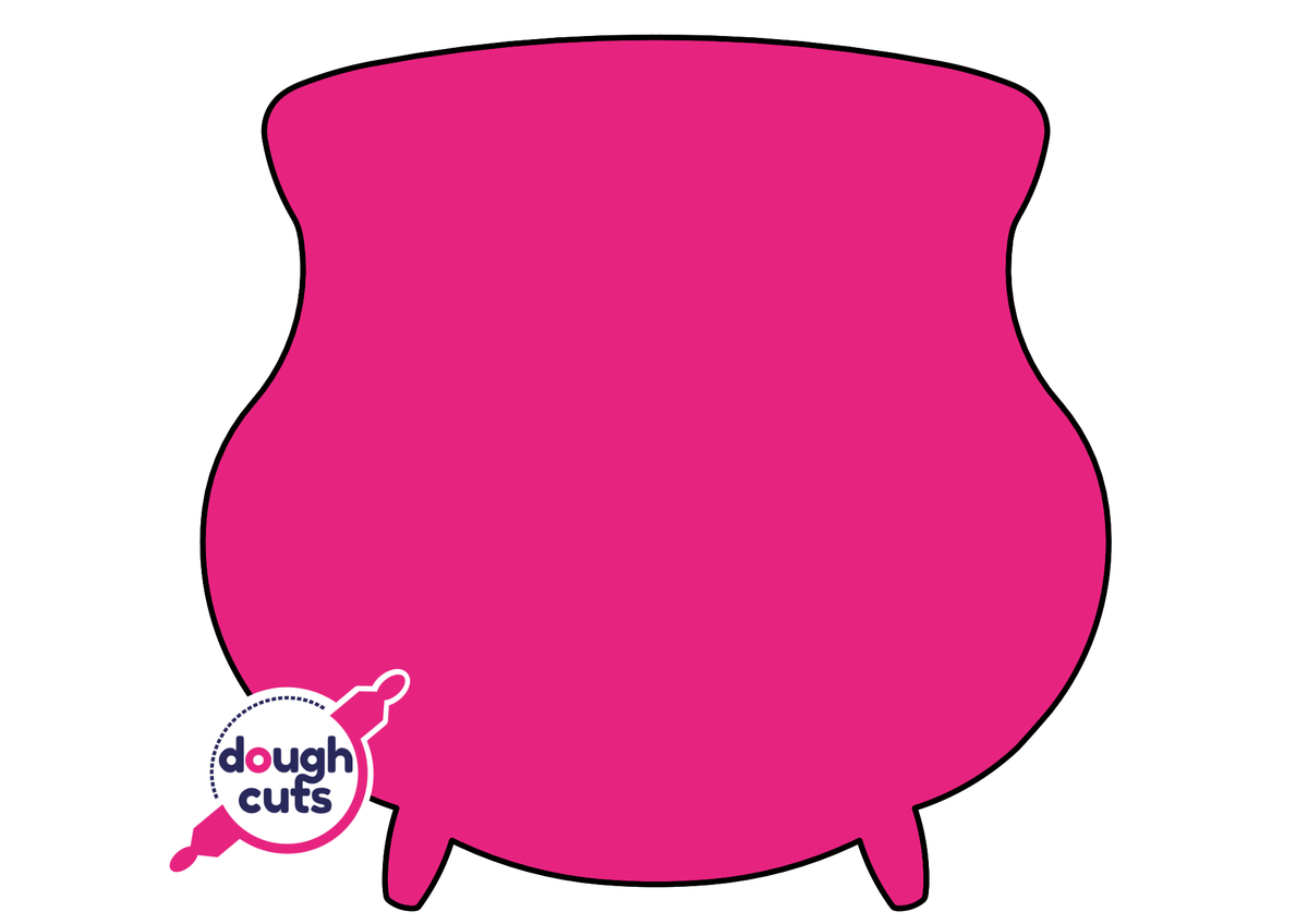 PRINT AT HOME - Cauldron Cookie Cake Template 11&quot; Tall