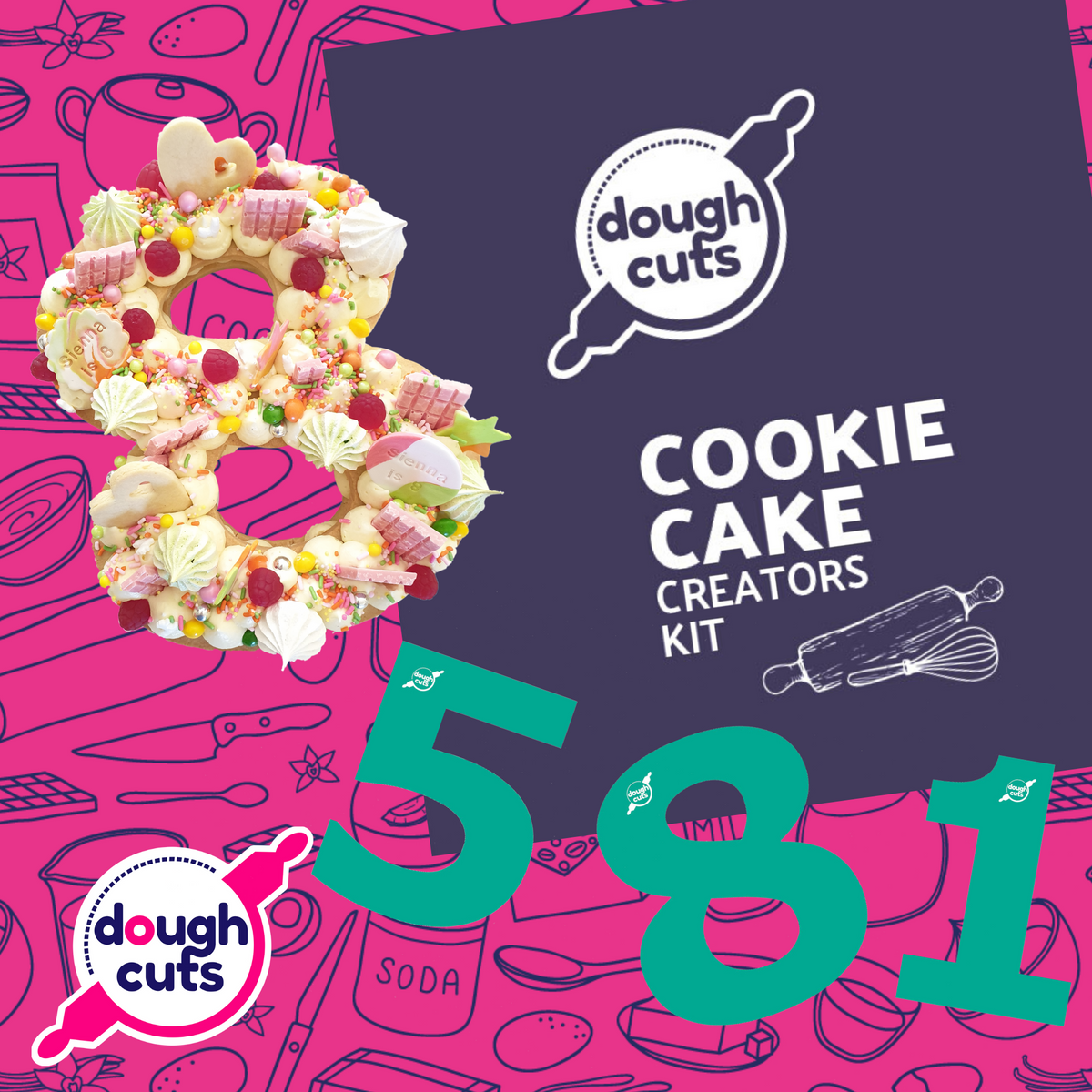 Cookie Cake Creators Kit - Set of Large Number Baking Stencils