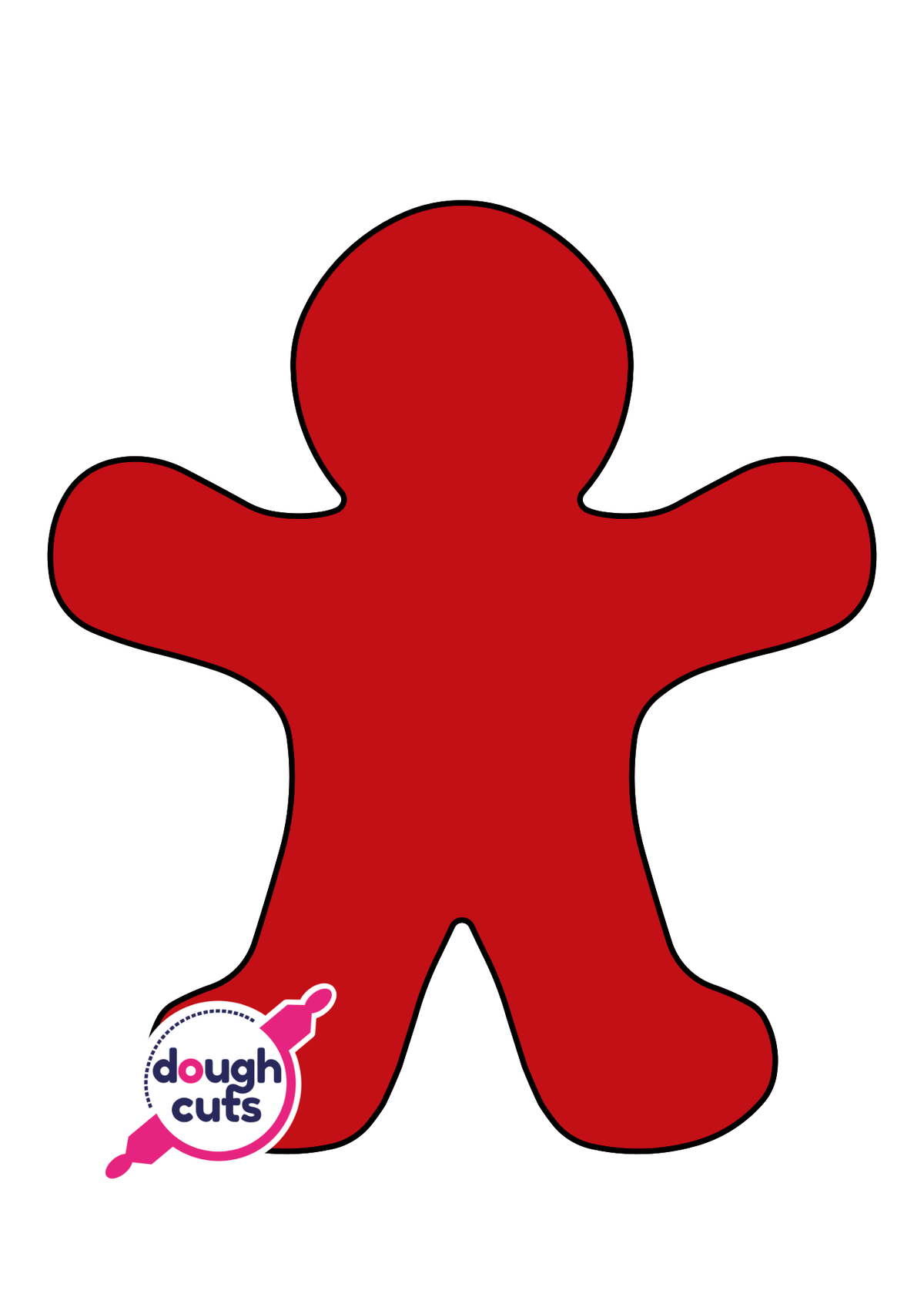 PRINT AT HOME - Gingerbread Man Cookie Cake Template 12&quot; Tall