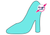 PRINT AT HOME - High Heel Shoe 11" Cookie Cake Template