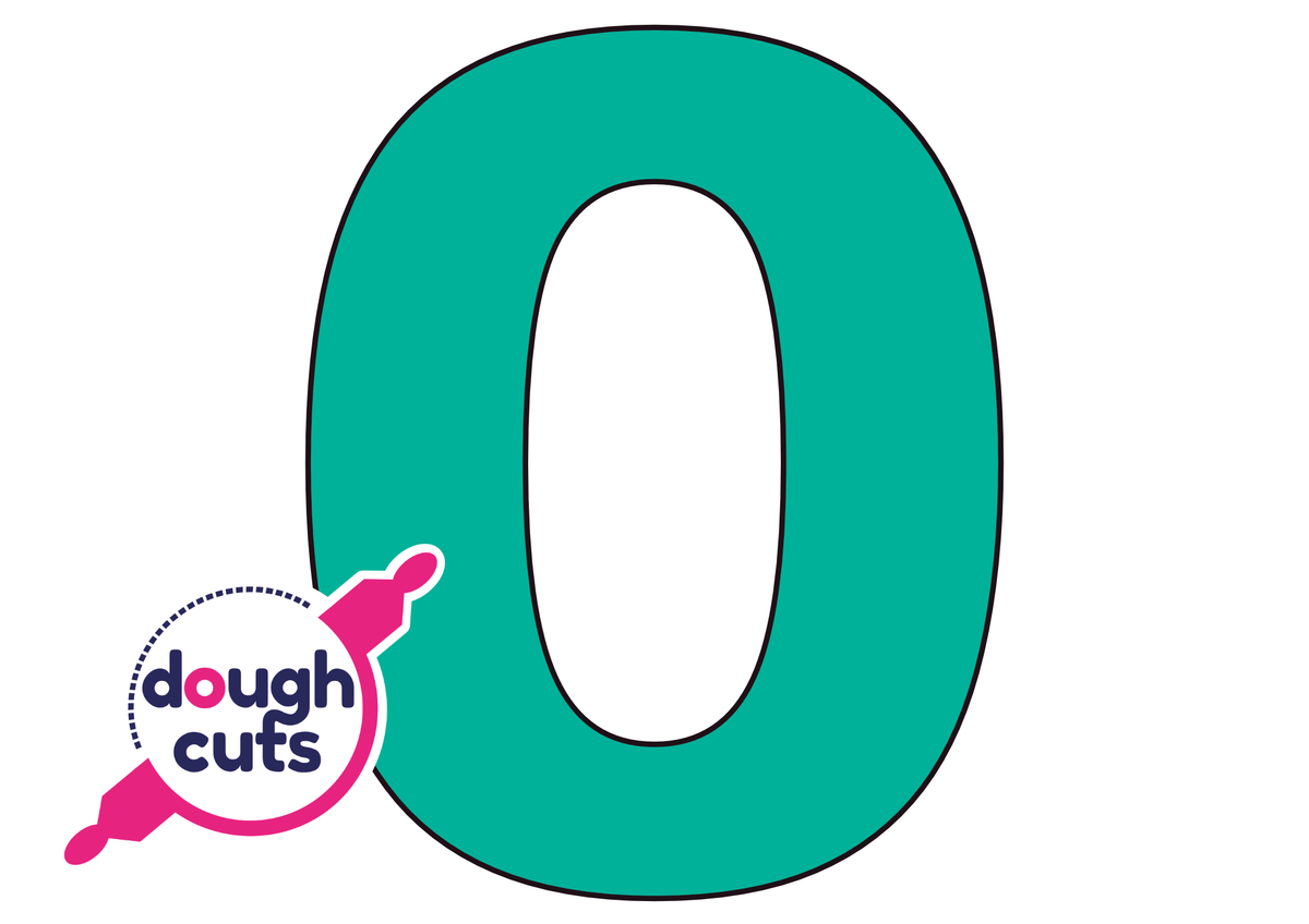 PRINT AT HOME - Set of 9 Number Cookie Cake Templates - 8 inches / 20cm