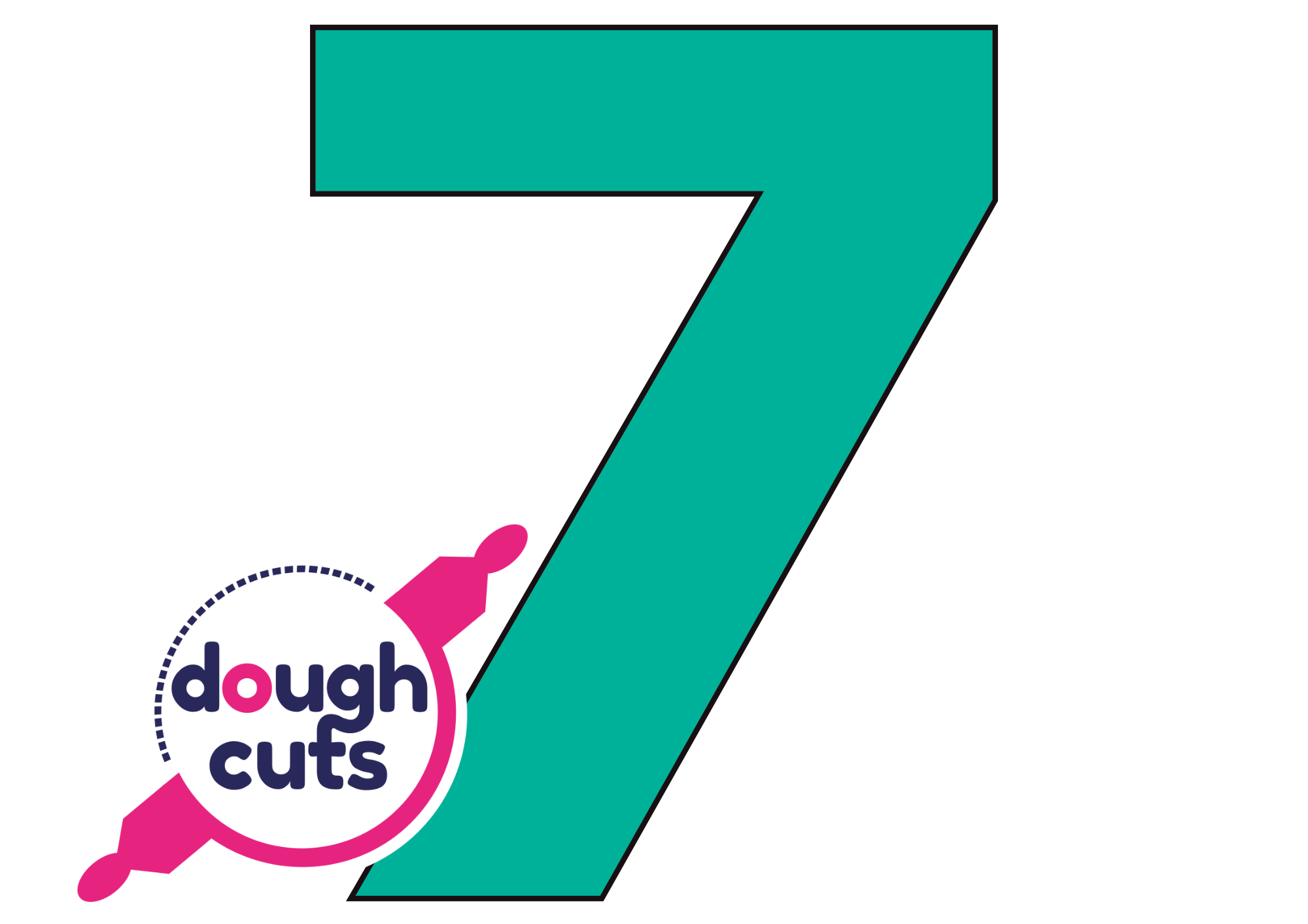 PRINT AT HOME - Number Cookie Cake Templates Individual - 8 print-at-home-number-cookie-cake-templates-individual-8-tall-doughcuts
