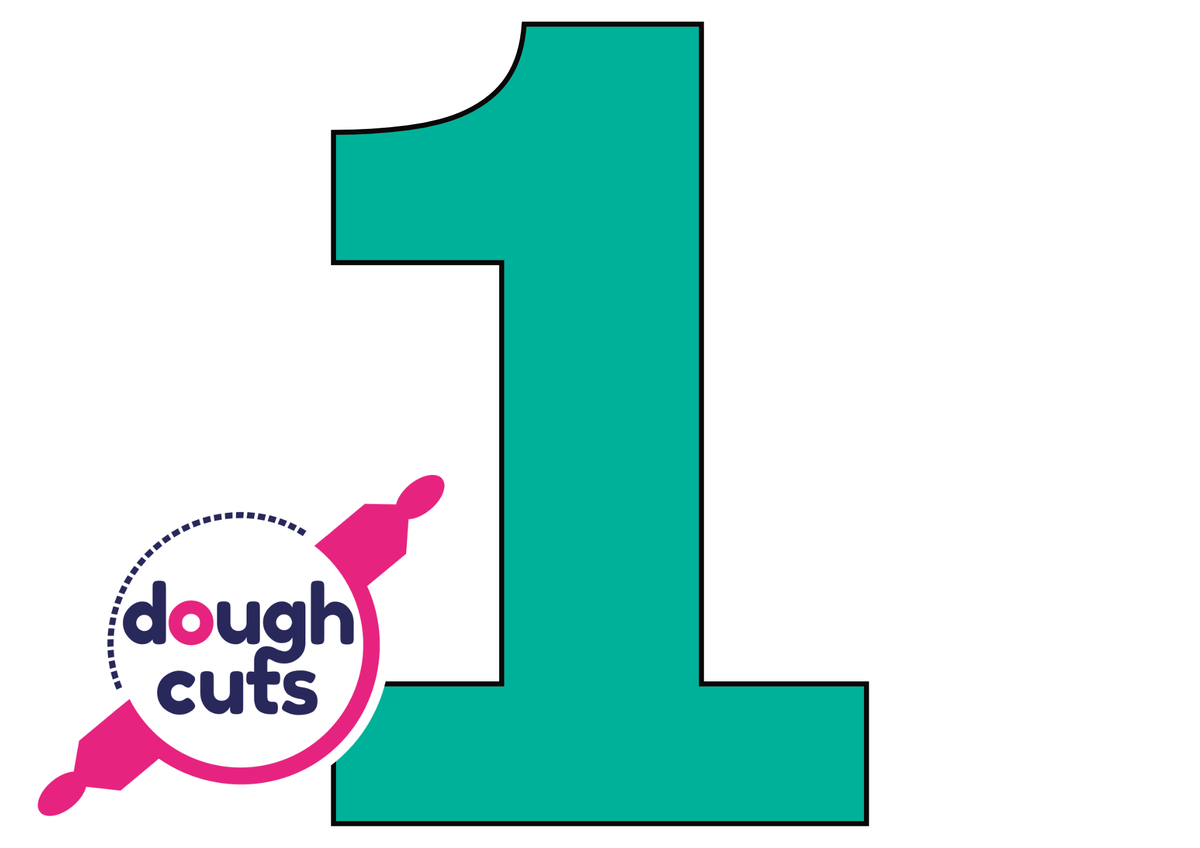 PRINT AT HOME - Set of 9 Number Cookie Cake Templates - 11 inches 28cm