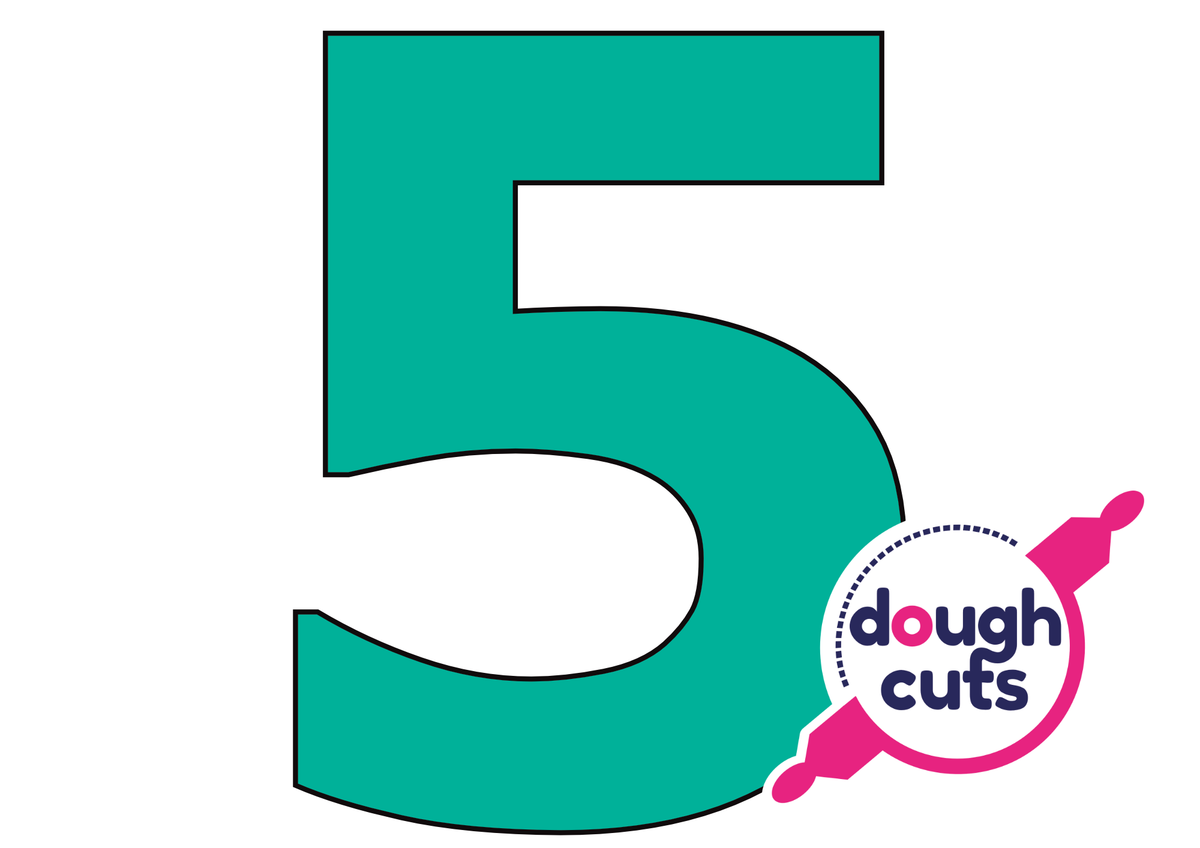 Set of 9 Number Cookie Cake Templates