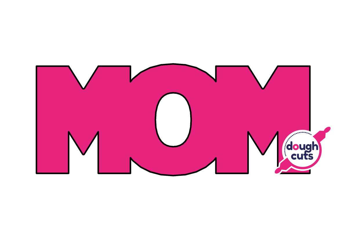 PRINT AT HOME - MOM 13&quot; Wide Cookie Cake Template