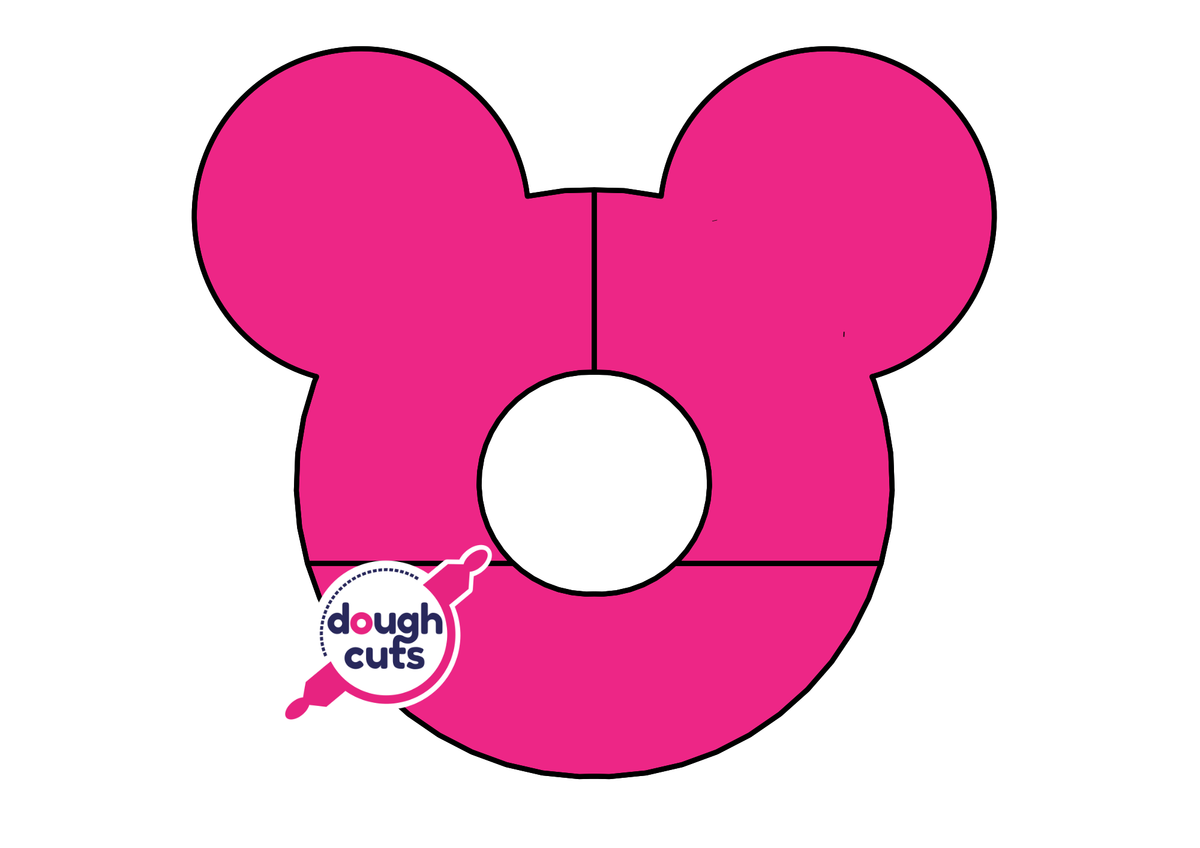 PRINT AT HOME - Mouse Face Cookie Cake Template 10&quot; Tall