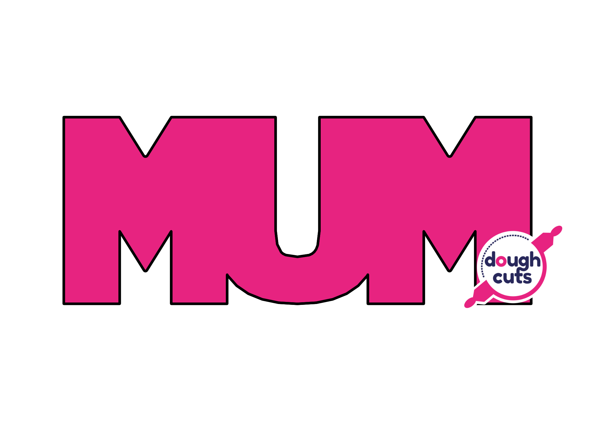 PRINT AT HOME - MUM 13" Wide Cookie Cake Template