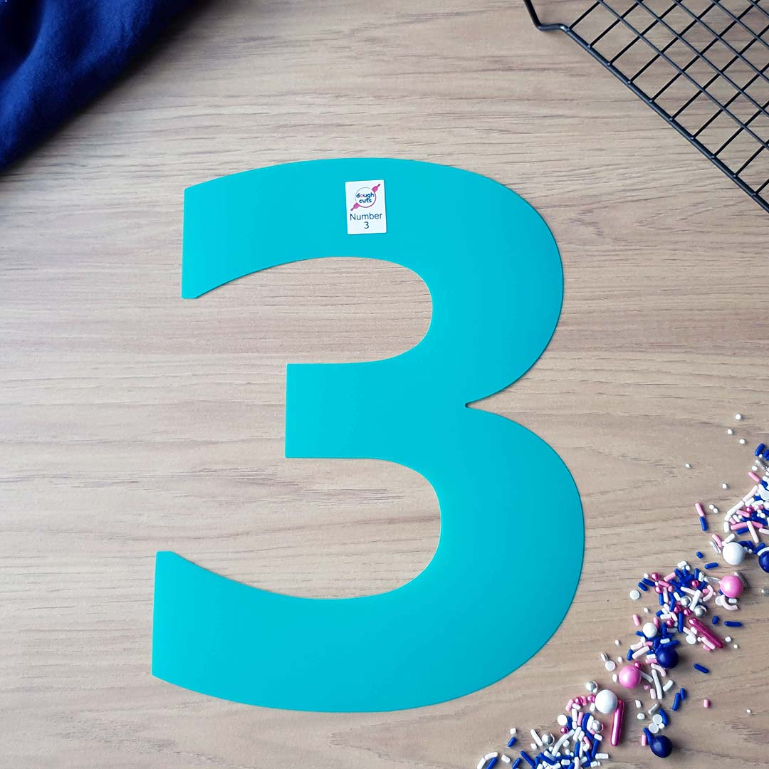 Number Cookie Cake Templates - Individual Templates