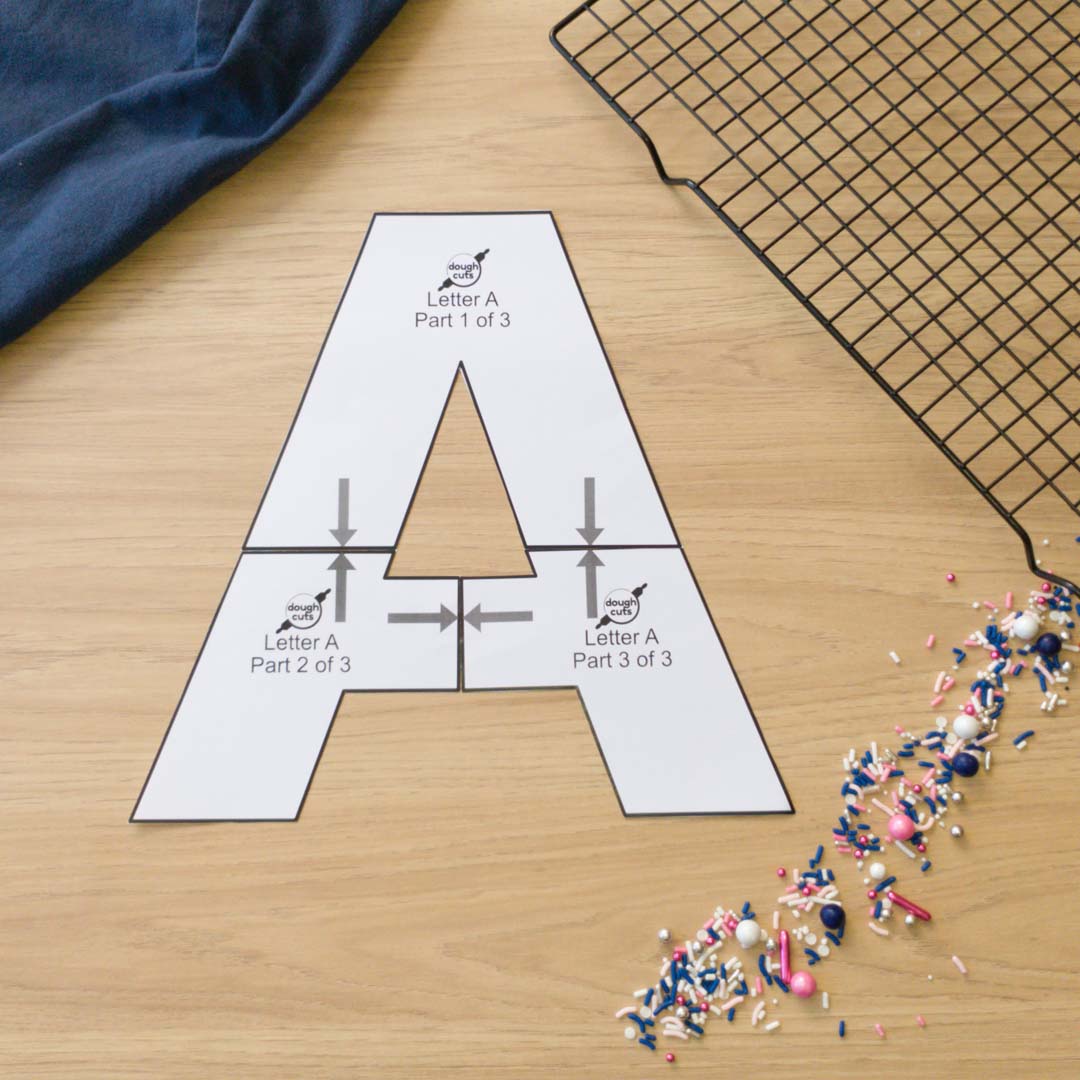 PRINT AT HOME - Letter Cookie Cake Templates Individual 11&quot; Tall