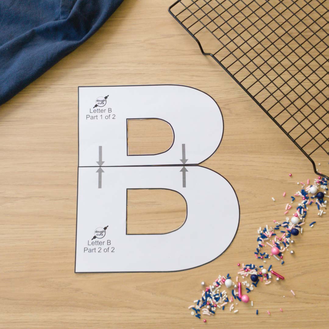 PRINT AT HOME - Letter Cookie Cake Templates Individual 11&quot; Tall