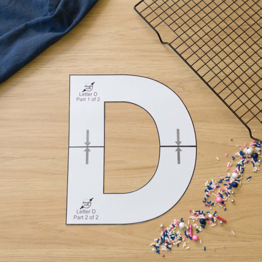 PRINT AT HOME - Letter Cookie Cake Templates Individual 11&quot; Tall