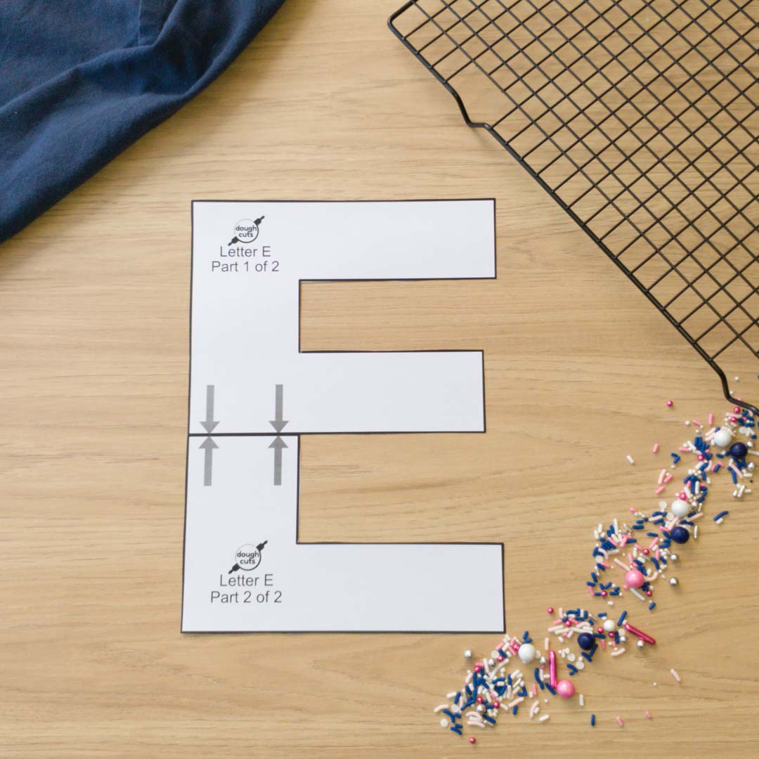 PRINT AT HOME - Letter Cookie Cake Templates Individual 11&quot; Tall