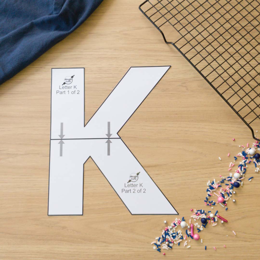 PRINT AT HOME - Letter Cookie Cake Templates Individual 11&quot; Tall