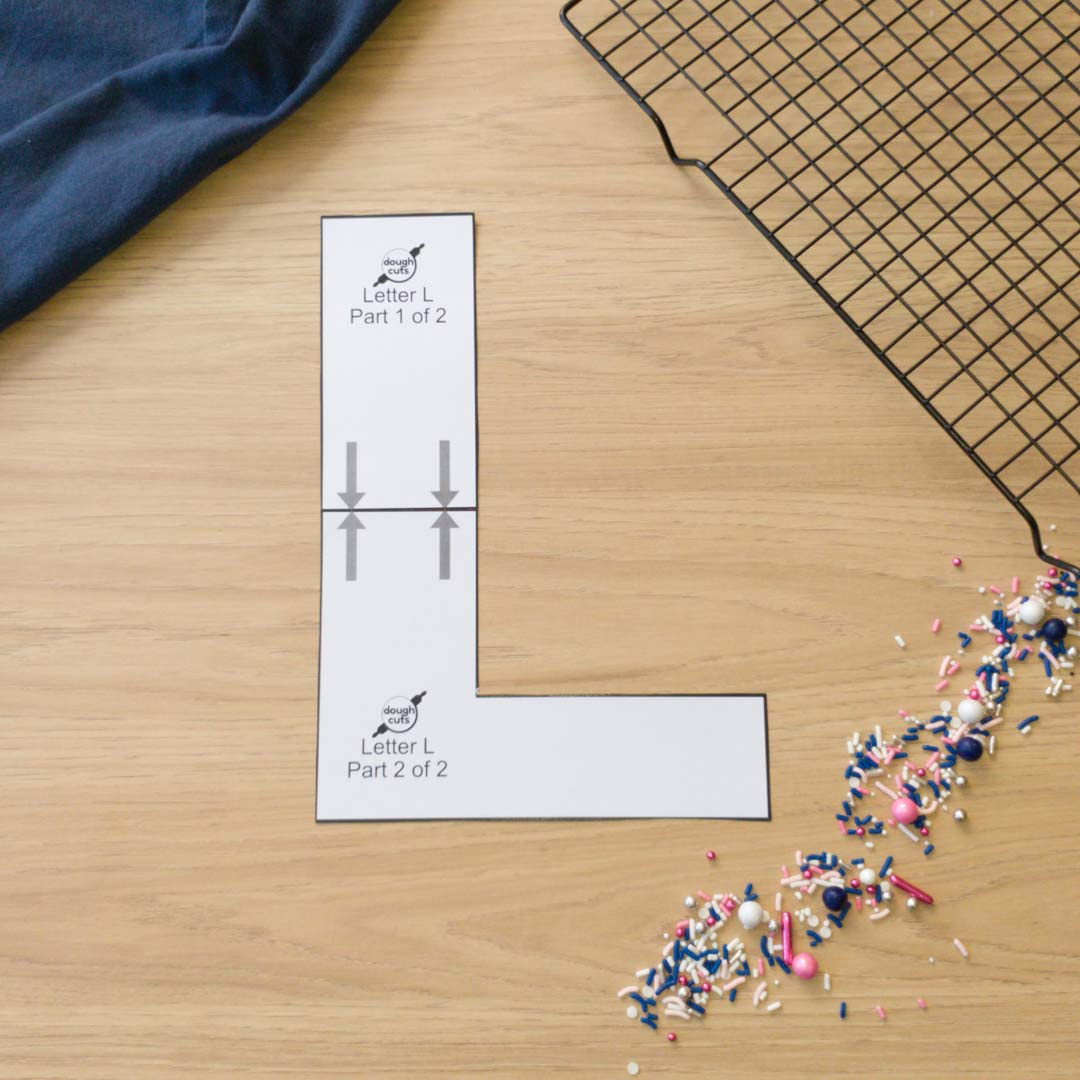 PRINT AT HOME - Letter Cookie Cake Templates Individual 11&quot; Tall