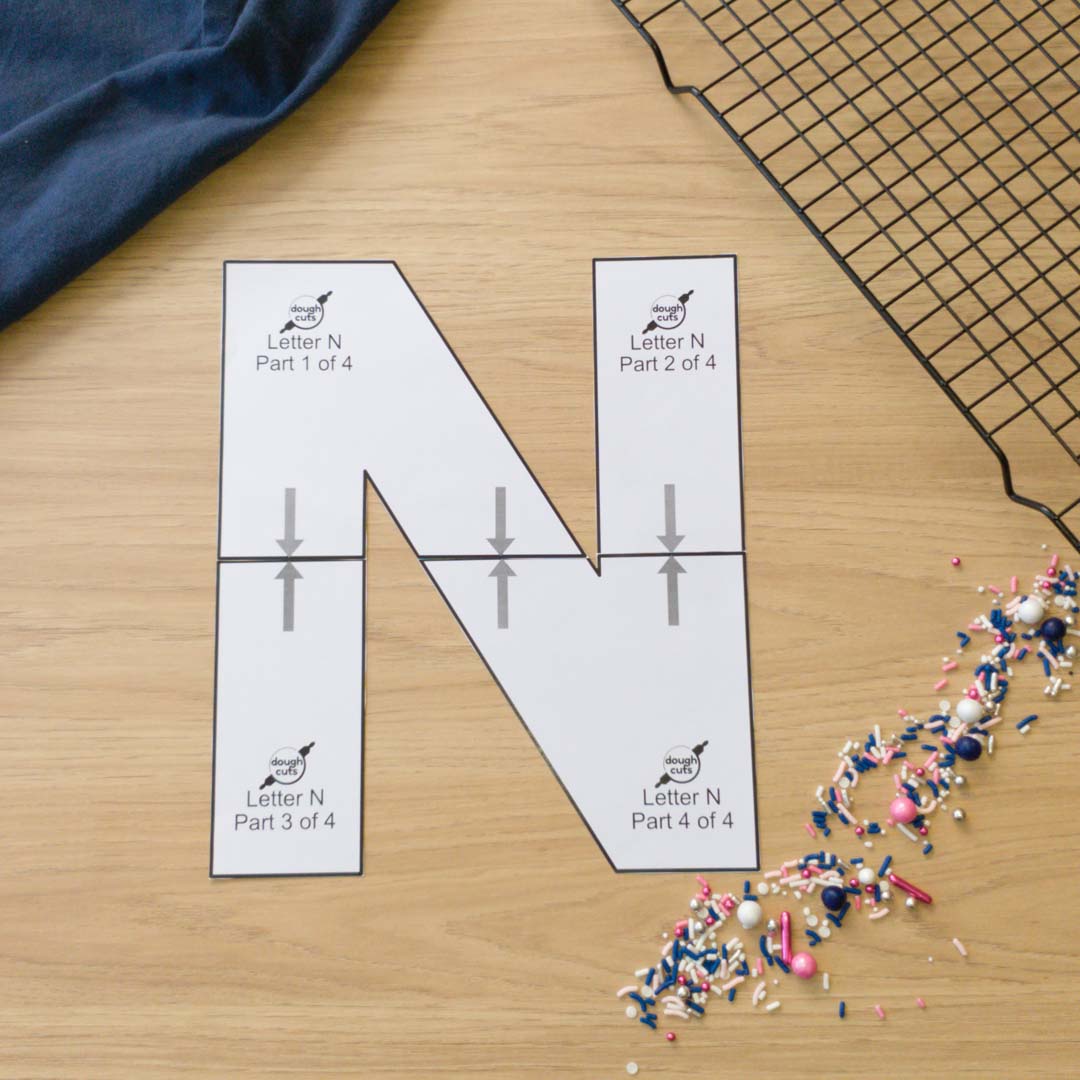 PRINT AT HOME - Letter Cookie Cake Templates Individual 11&quot; Tall