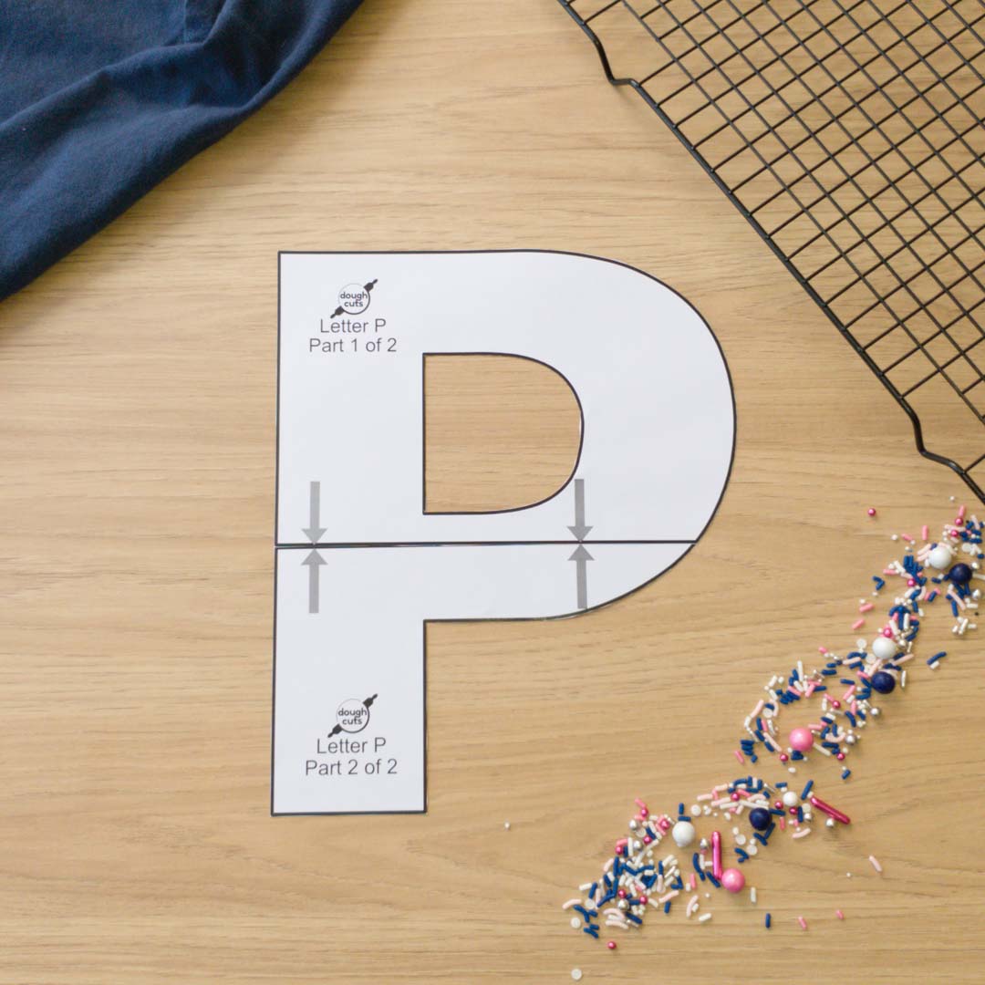 PRINT AT HOME - Letter Cookie Cake Templates Individual 11&quot; Tall