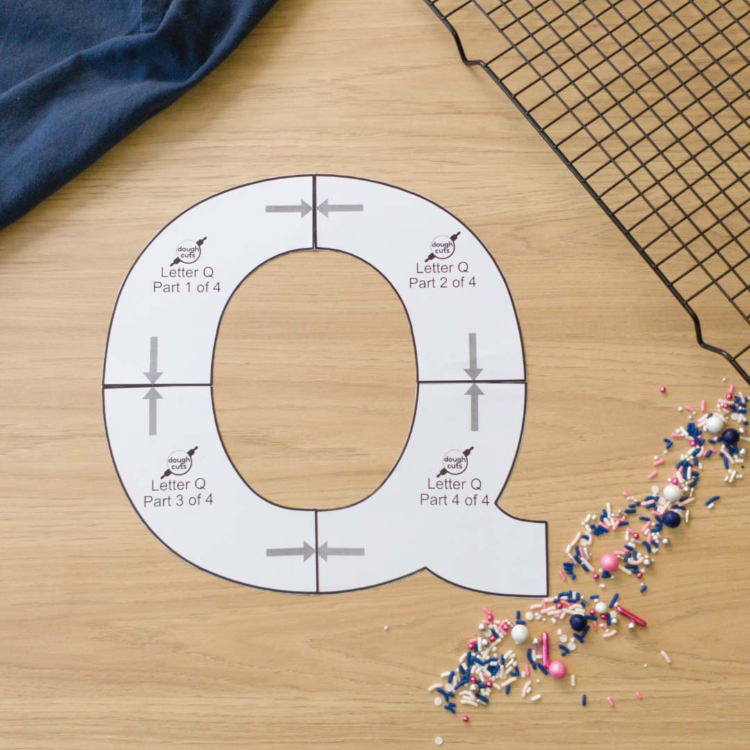 PRINT AT HOME - Letter Cookie Cake Templates Individual 11&quot; Tall