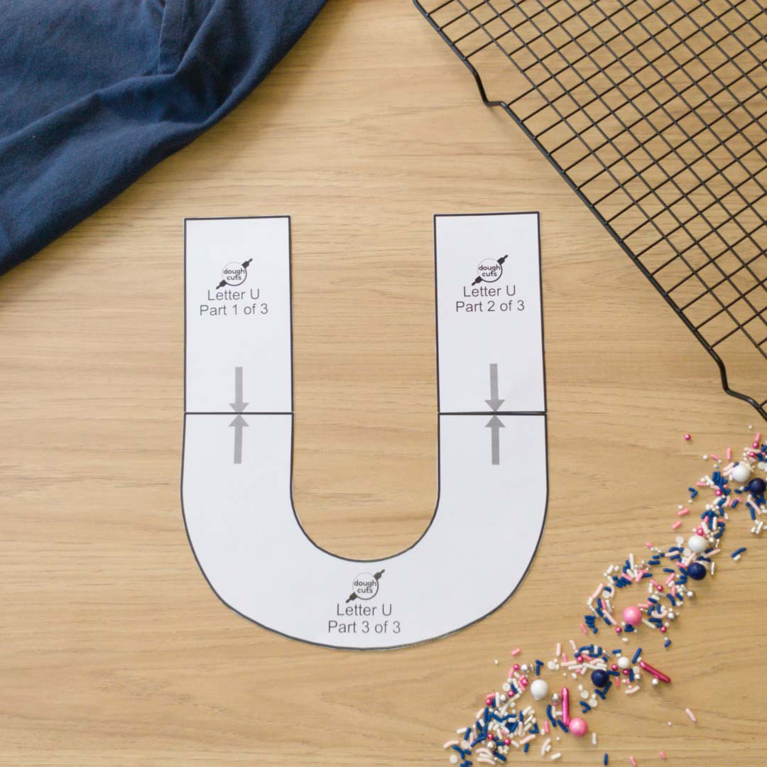 PRINT AT HOME - Letter Cookie Cake Templates Individual 11&quot; Tall