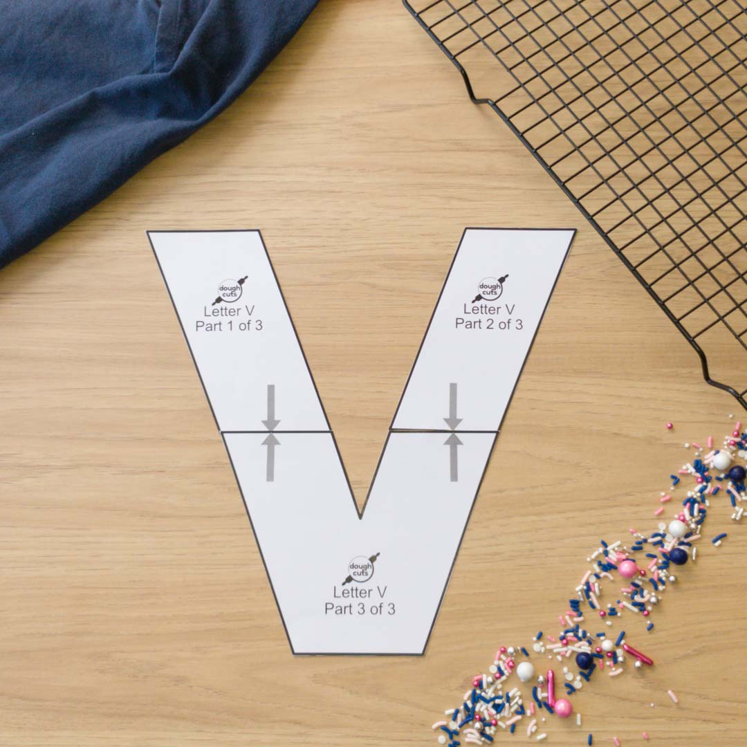 PRINT AT HOME - Set of 26 Alphabet Letter Cookie Cake Templates 11&quot; Tall