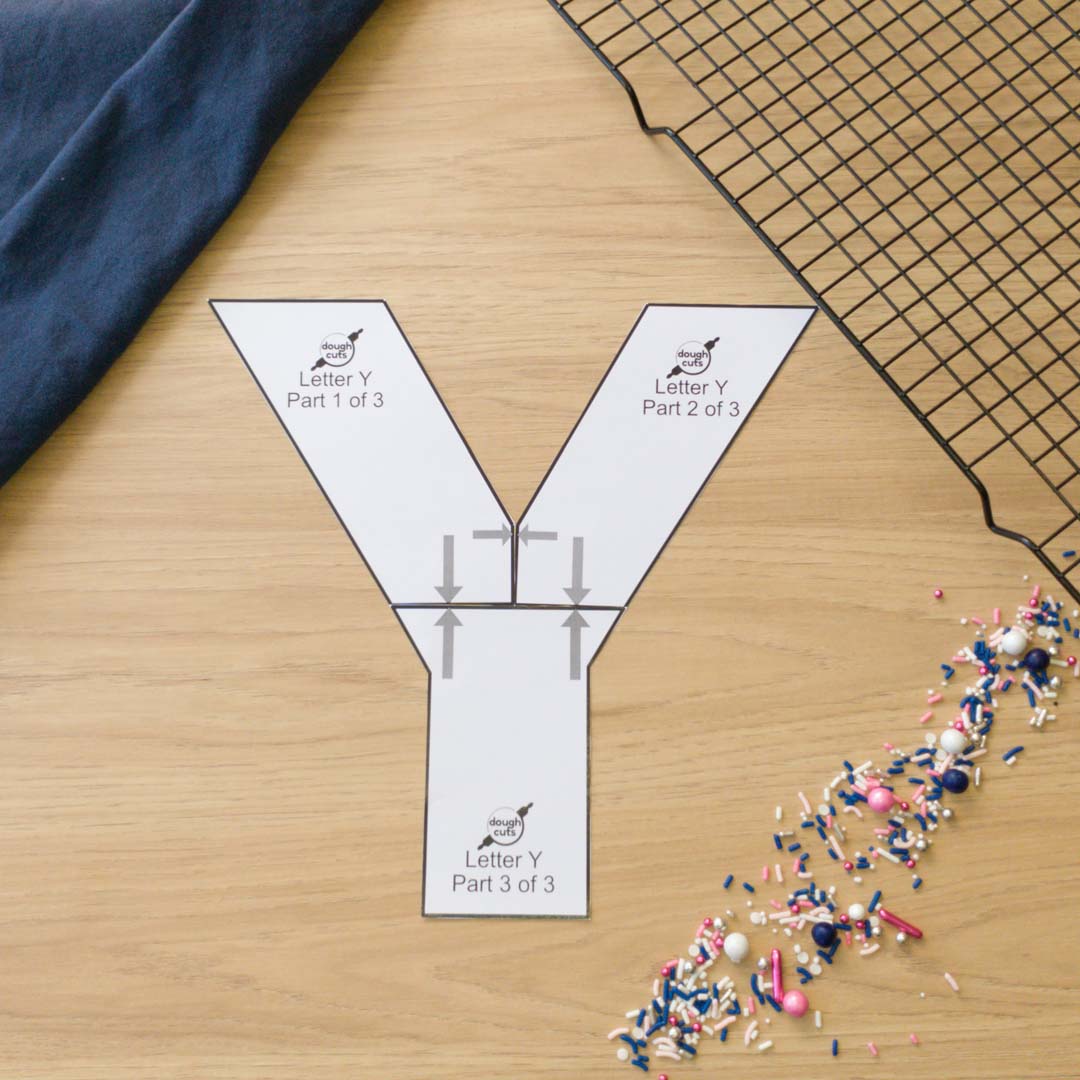 PRINT AT HOME - Letter Cookie Cake Templates Individual 11&quot; Tall