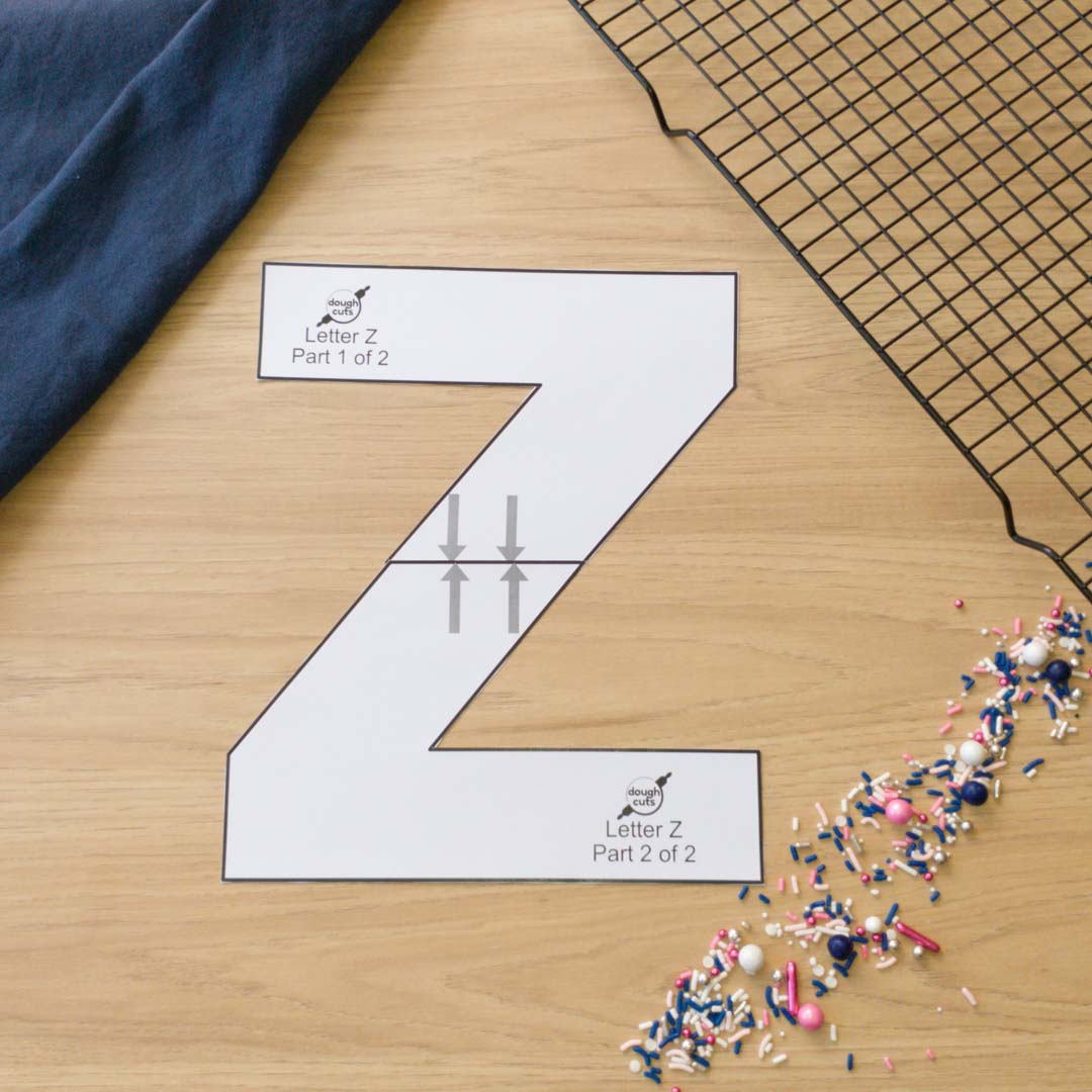 PRINT AT HOME - Letter Cookie Cake Templates Individual 11&quot; Tall